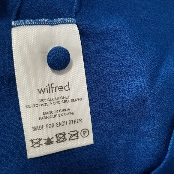 Wilfred Button Down Blue Shirt Size XS - Picture 10 of 12